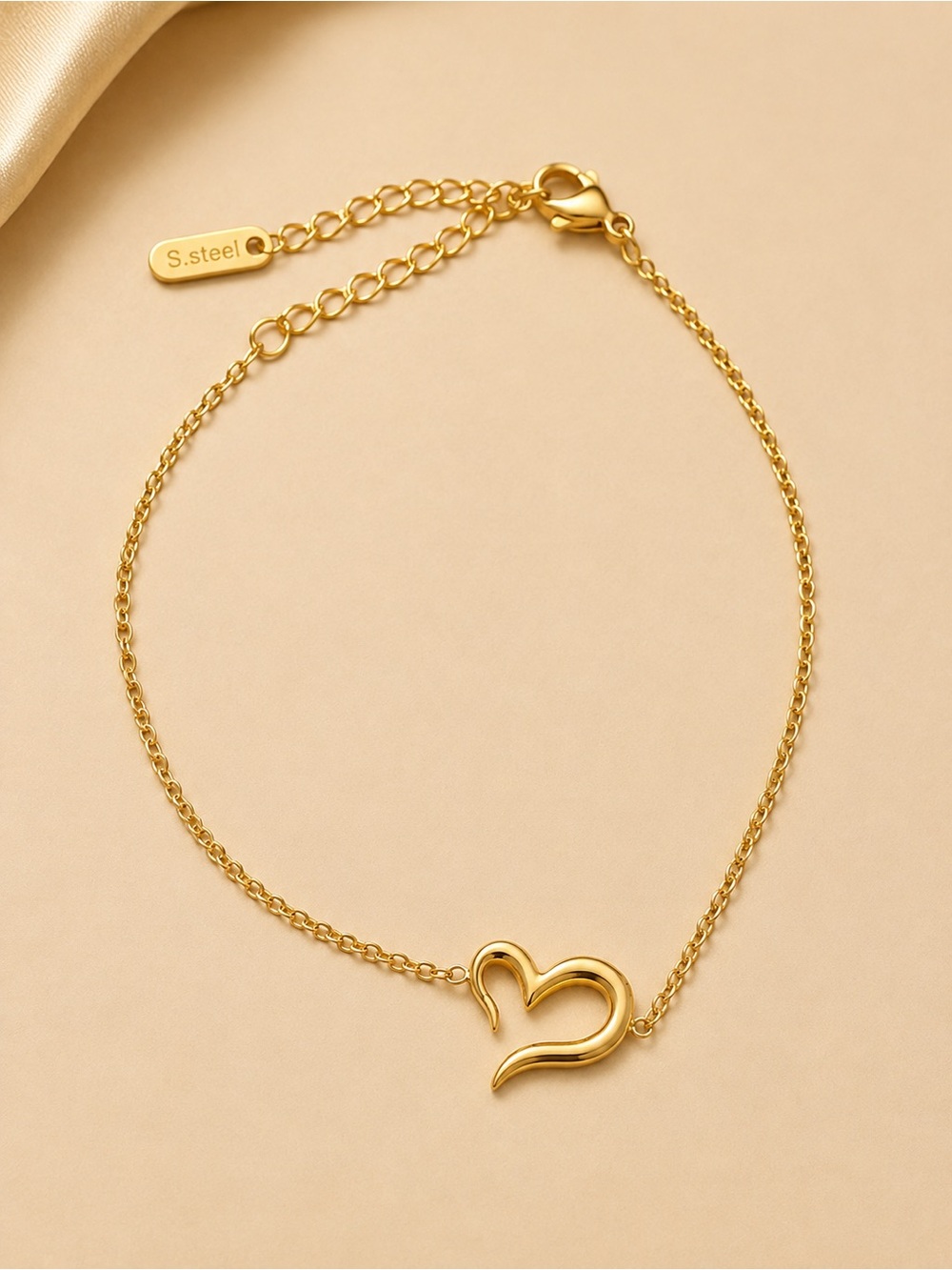18k Gold Plated Pendant Chain Bracelet -